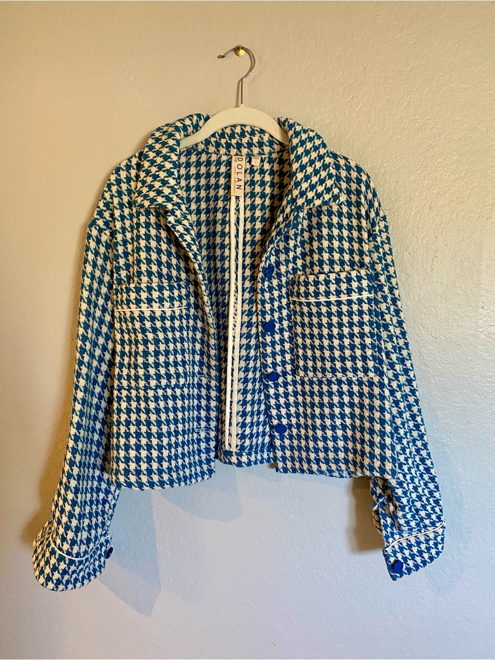 Dolan Collection Anthropologie | Cropped Houndstooth Jacket | Size: Large